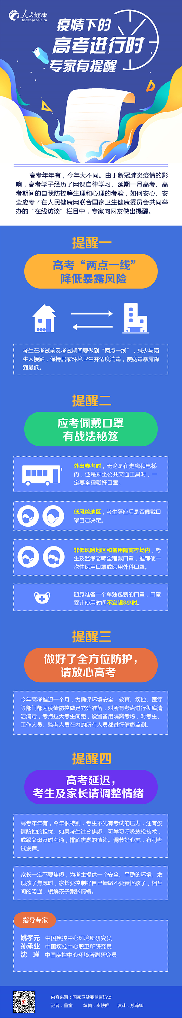 疫情下的高考進行時專家有提醒