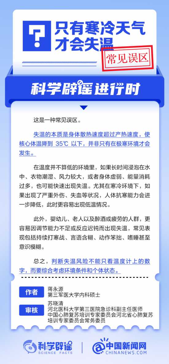 只有寒冷天氣才會失溫?-易網健康<a href=http://www.jsjjzhkt.cn/jkys/ target=_blank class=infotextkey>養生</a>網 只有寒冷天氣才會失溫?