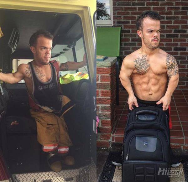 身高1米2卻夢想當消防員，付出百倍努力健身成小巨人