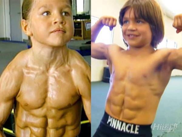 小巨人8歲臥推95公斤！每天600個俯臥撐，300次深蹲