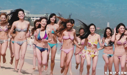 夏天運動的季節 美女的健身GIF