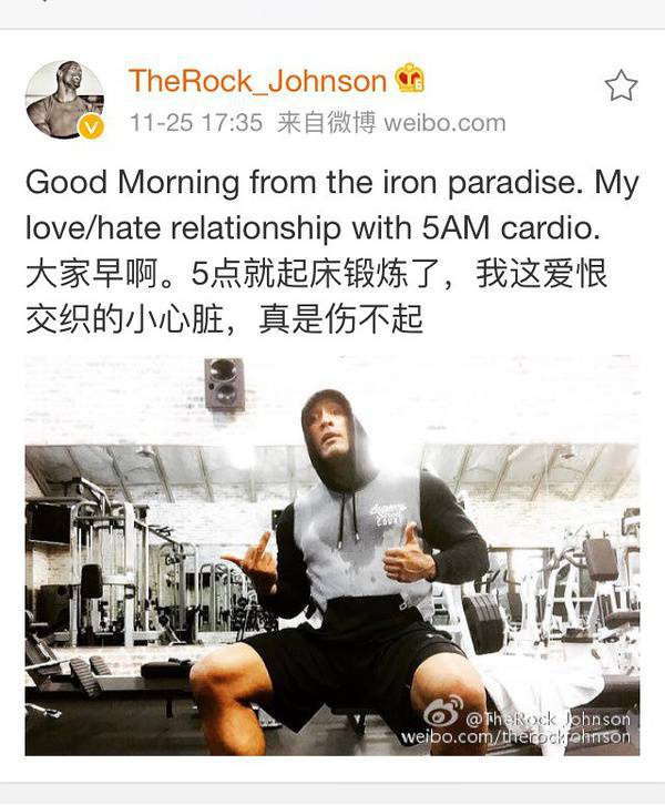 大塊頭有大智慧 巨石強森的健身歷程