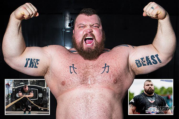 2018年世界大力士冠軍，硬拉1041磅打破世界紀錄：喜歡小狗狗