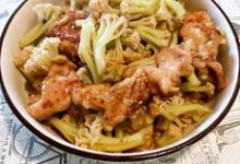 有機菜花炒肉的做法-咸鮮味炒菜譜