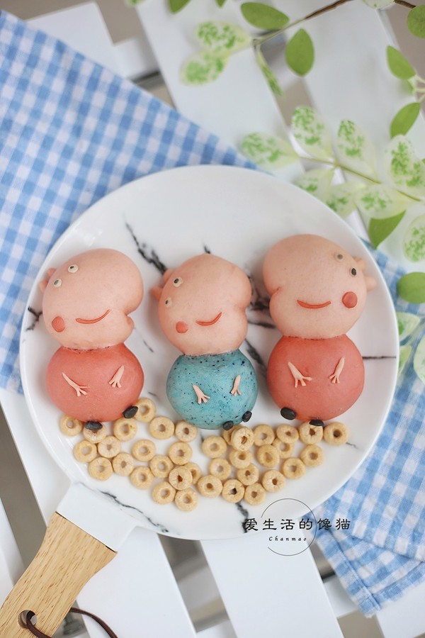 小豬佩奇饅頭的做法-甜味蒸菜譜-易網健康養生網 小豬佩奇饅頭的做法-甜味蒸菜譜