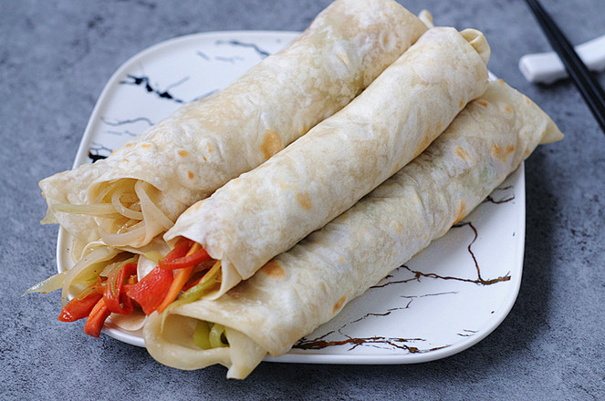 蔬菜卷餅的做法-家常味煎菜譜