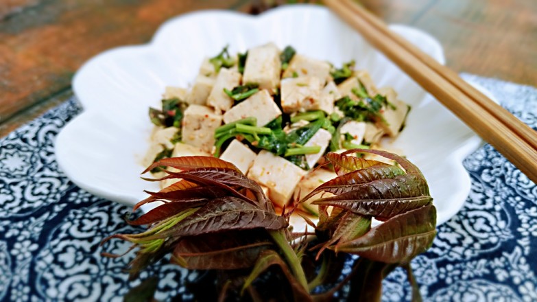 香椿拌豆腐的做法-咸鮮味拌菜譜-易網健康養生網 香椿拌豆腐的做法-咸鮮味拌菜譜