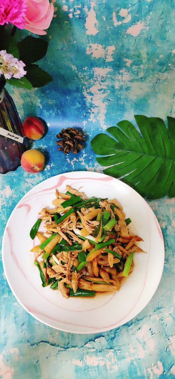 雞絲筍尖的做法-咸鮮味炒菜譜