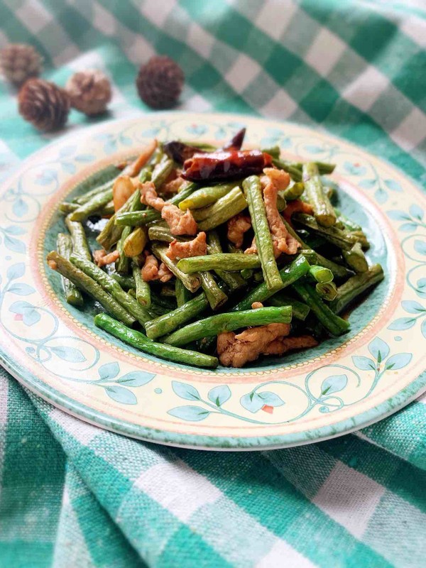 豇豆炒肉絲的做法-酸辣味炒菜譜