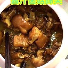 醬汁菌菇蹄尖的做法-家常味燜菜譜