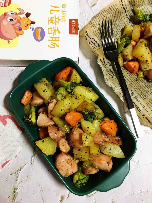 香腸烤土豆的做法-黑椒味烤菜譜-易網健康養生網 香腸烤土豆的做法-黑椒味烤菜譜