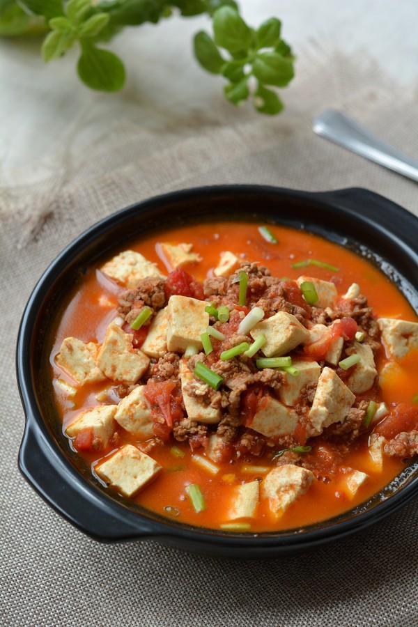 肉末番茄豆腐的做法-家常味煮菜譜-易網健康養生網 肉末番茄豆腐的做法-家常味煮菜譜