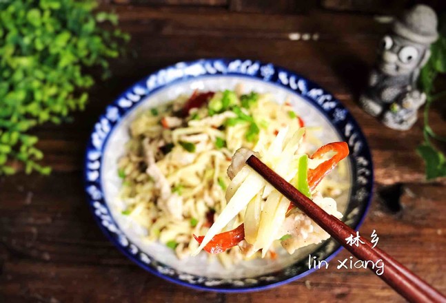 茭白炒肉絲的做法-咸鮮味炒菜譜