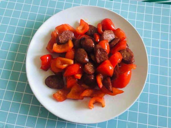 紅椒牛肉腸的做法-家常味炒菜譜