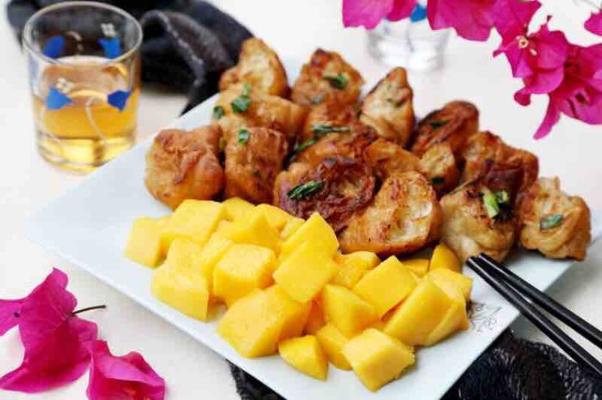 芒果油條蝦的做法-咸鮮味煎菜譜