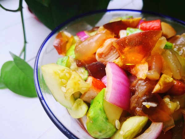 老醋六樣的做法-酸甜味拌菜譜