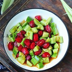 火龍果丸子拌黃瓜的做法-家常味拌菜譜
