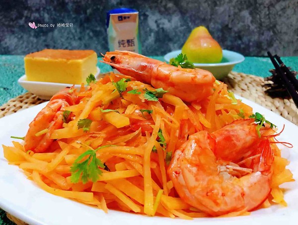 海蝦炒土豆絲的做法-咸鮮味炒菜譜-易網健康養生網 海蝦炒土豆絲的做法-咸鮮味炒菜譜