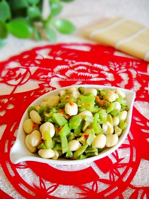 苔菜花生仁的做法-酸甜味拌菜譜