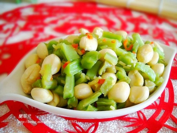 苔菜花生仁的做法-酸甜味拌菜譜