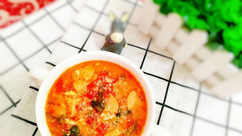 番茄蛋花湯的做法-家常味煮菜譜