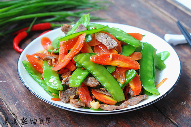 豌豆炒牛肉的做法-家常味炒菜譜