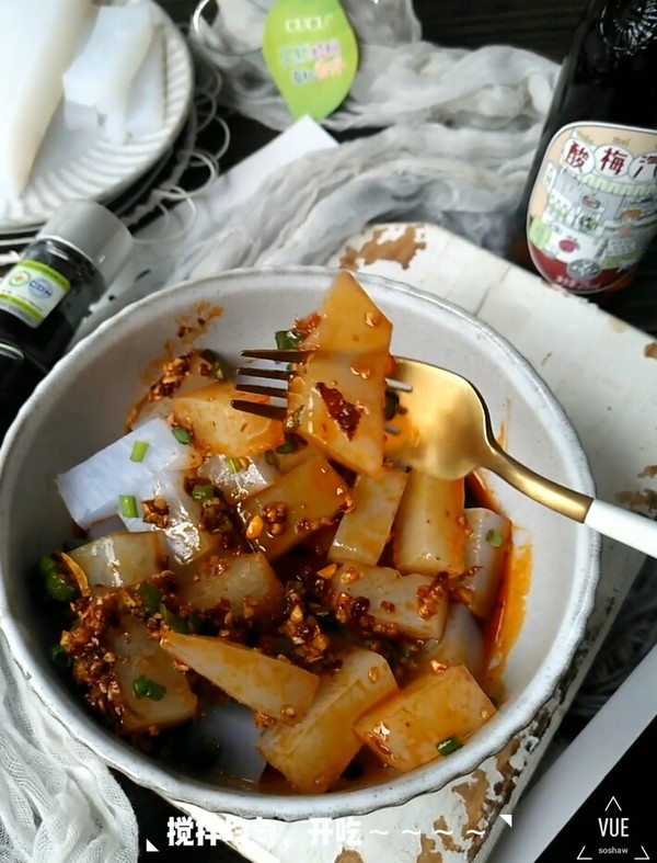 酸辣涼粉（豌豆淀粉版）的做法-家常味煮菜譜