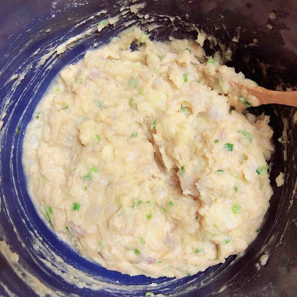 天婦羅土豆蝦球的做法-咸鮮味炸菜譜