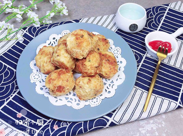 天婦羅土豆蝦球的做法-咸鮮味炸菜譜