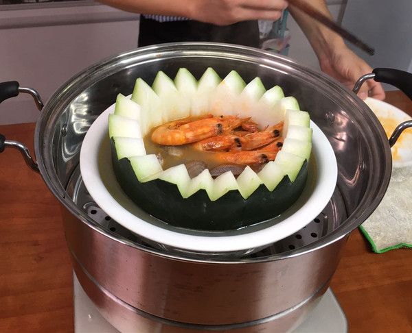 粵式海鮮冬瓜盅的做法-其它口味蒸菜譜