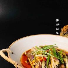 手撕茄子的做法-醬香味拌菜譜