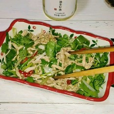 油茶籽油拌雞絲的做法-麻辣味拌菜譜