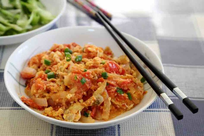 海蠣干番茄炒雞蛋的做法-咸鮮味炒菜譜