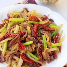 辣皮子滾牛腸的做法-香辣味炒菜譜