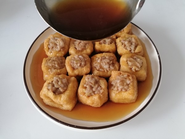 油豆腐釀肉的做法-家常味蒸菜譜