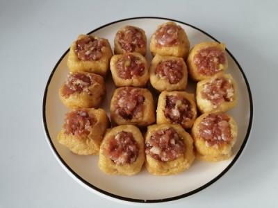 油豆腐釀肉的做法-家常味蒸菜譜