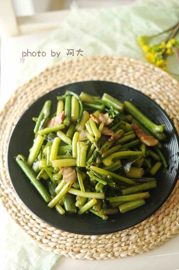 炒紅菜苔的做法-咸鮮味炒菜譜