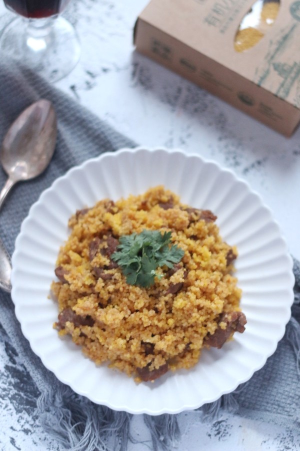 小米蒸牛肉的做法-家常味蒸菜譜