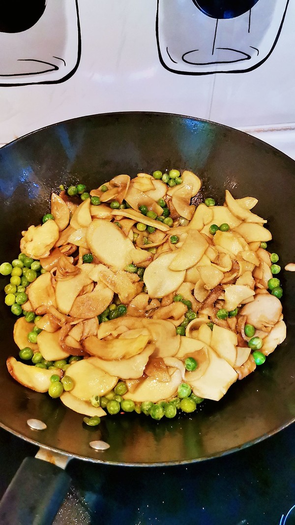 杏鮑菇炒青豆的做法-咸鮮味炒菜譜