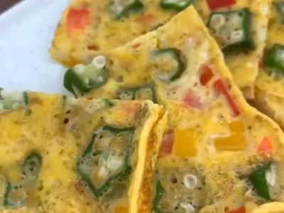 寶寶輔食 銀魚秋葵煎蛋的做法-家常味煎菜譜