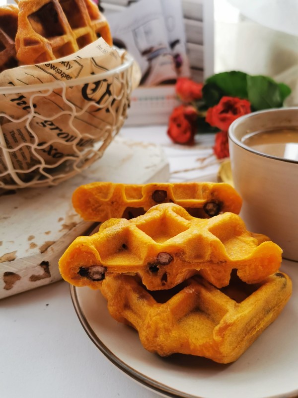 南瓜蜜豆華夫餅的做法-甜味烘焙菜譜-易網健康養生網 南瓜蜜豆華夫餅的做法-甜味烘焙菜譜