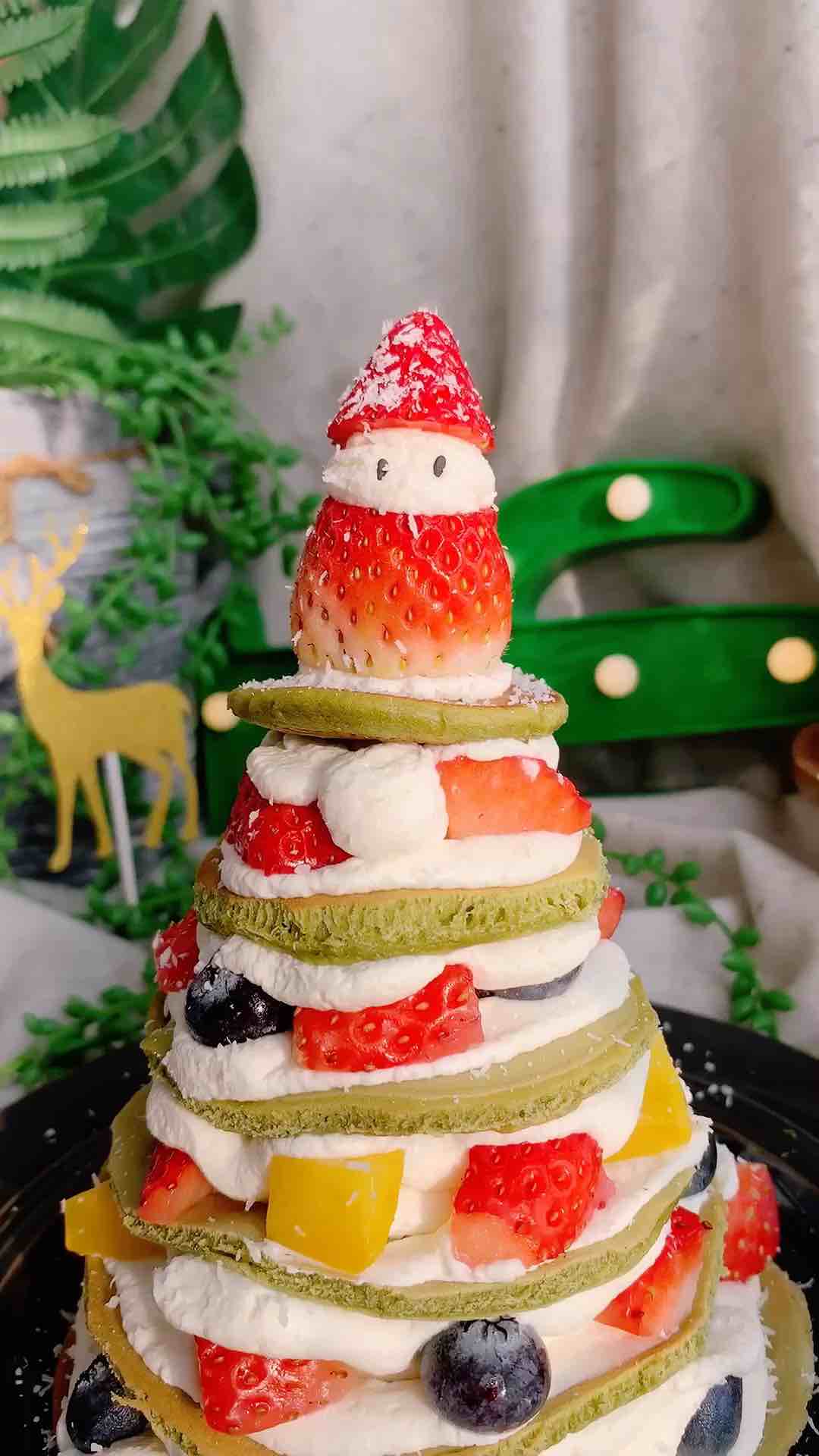 抹茶松餅圣誕樹(shù)的做法-甜味煎菜譜