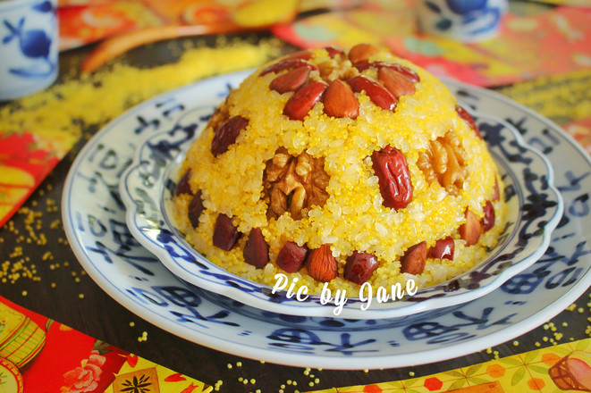 小米八寶飯的做法-甜味蒸菜譜-易網健康養生網 小米八寶飯的做法-甜味蒸菜譜