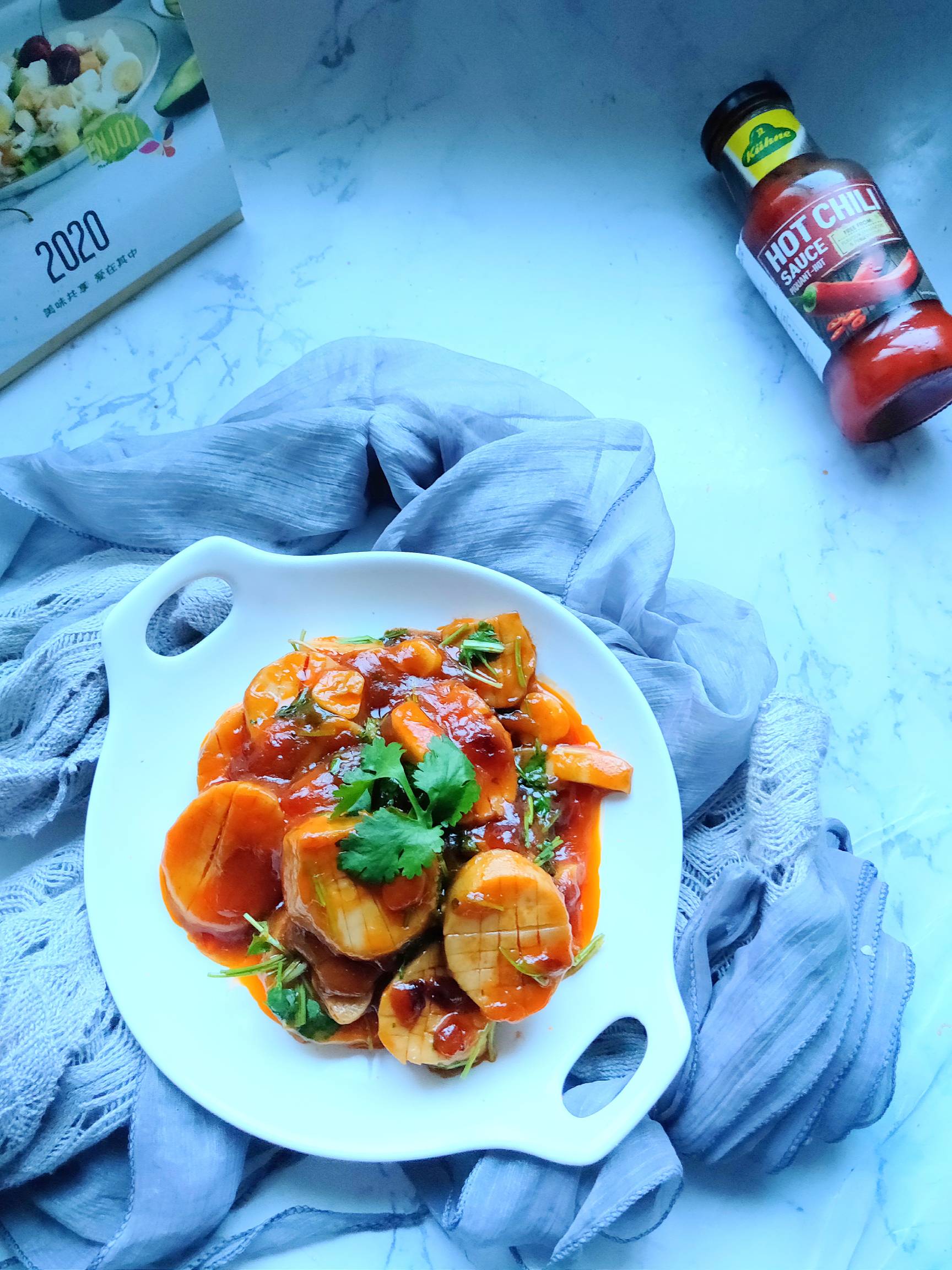 番茄辣醬杏鮑菇的做法-酸辣味煎菜譜