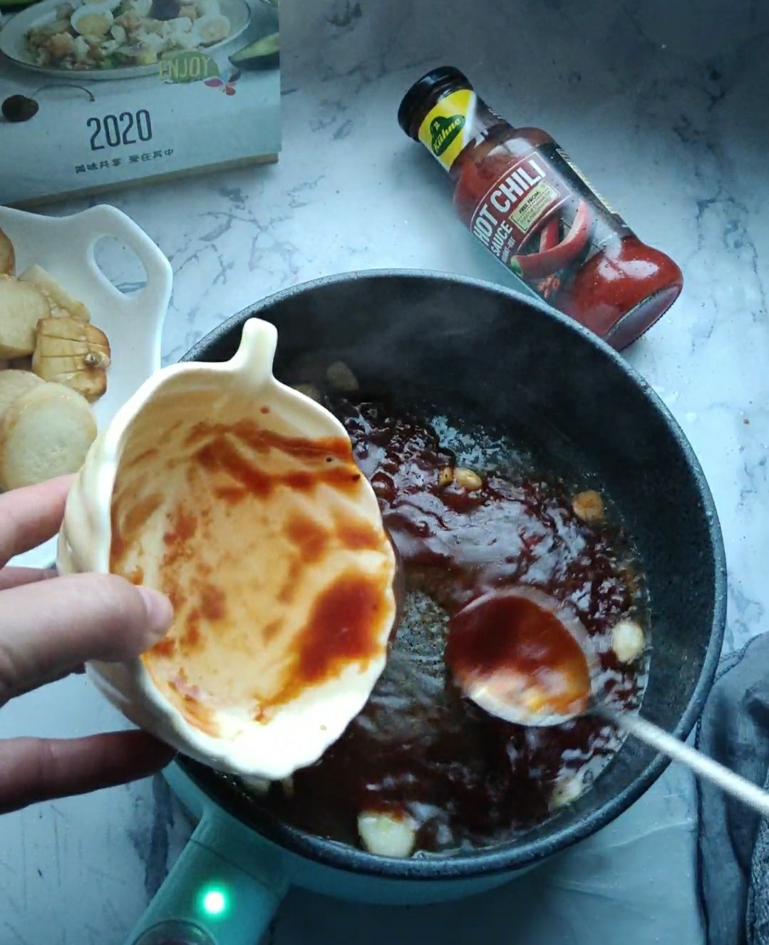 番茄辣醬杏鮑菇的做法-酸辣味煎菜譜