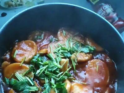 番茄辣醬杏鮑菇的做法-酸辣味煎菜譜