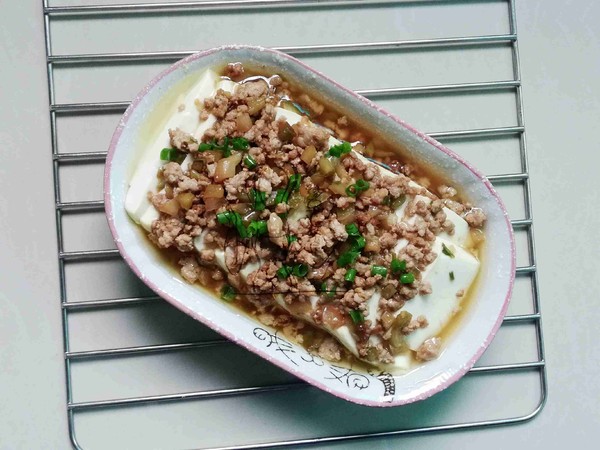 肉末榨菜蒸豆腐的做法-家常味蒸菜譜-易網健康養生網 肉末榨菜蒸豆腐的做法-家常味蒸菜譜