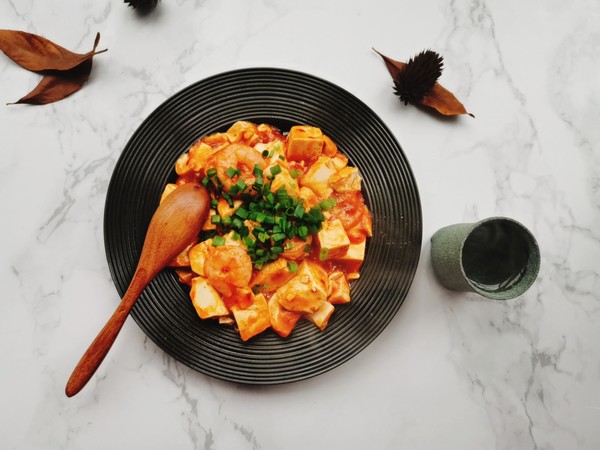 蝦仁豆腐的做法-香辣味燒菜譜-易網健康養生網 蝦仁豆腐的做法-香辣味燒菜譜