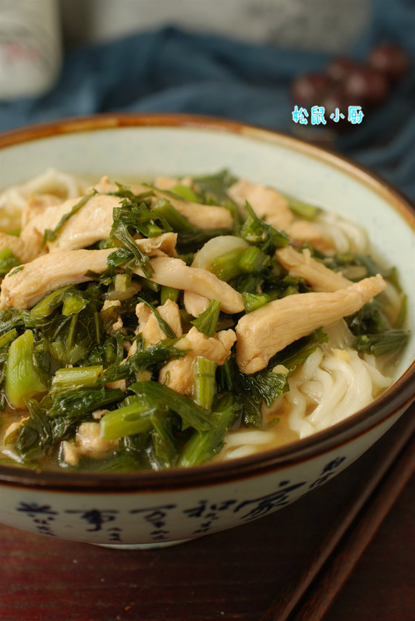 雪菜雞絲面的做法-家常味煮菜譜