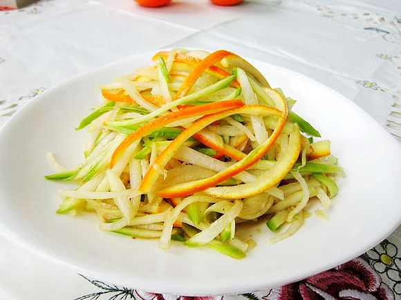 橙子皮拌青蘿卜絲的做法-家常味拌菜譜-易網健康養生網 橙子皮拌青蘿卜絲的做法-家常味拌菜譜